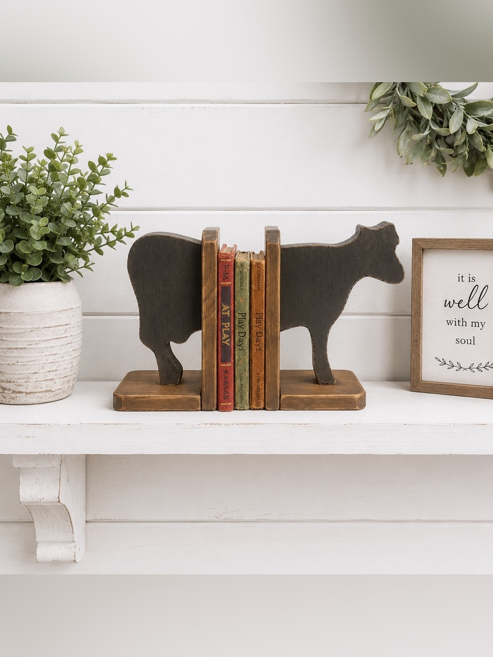 Cow Shaped Bookends